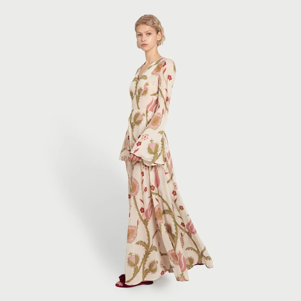 Giambattista Valli Midi Suzani Tribute Kaftan - Giambattista Valli Dresses - Romantic Couture - Shop at Coveti