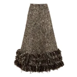 Giambattista Valli Midi Wool Rovings And Bouclé Skirt - Giambattista Valli Skirts - Romantic Couture - Shop at Coveti