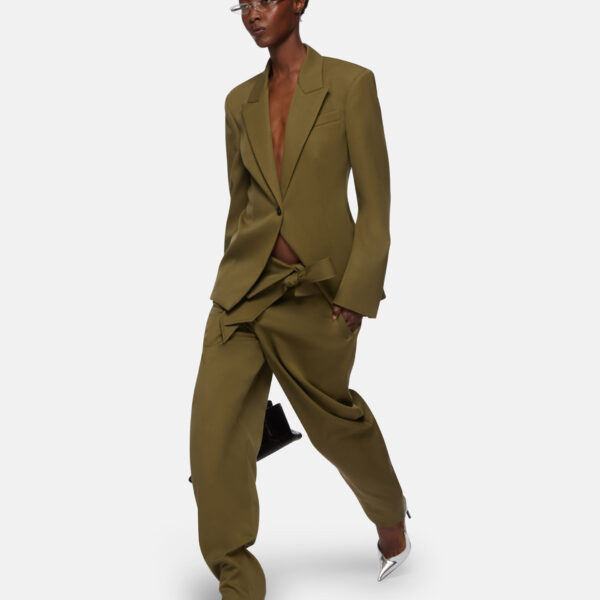 The Attico Military Green Long Pant - The Attico Pants - Designed by Gilda Ambrosio & Giorgia Tordini - Shop at Coveti