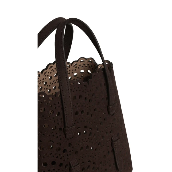Alaïa Mina 20 In Nubuck - Alaia Bags - Laser Cut Luxury - Shop at Coveti