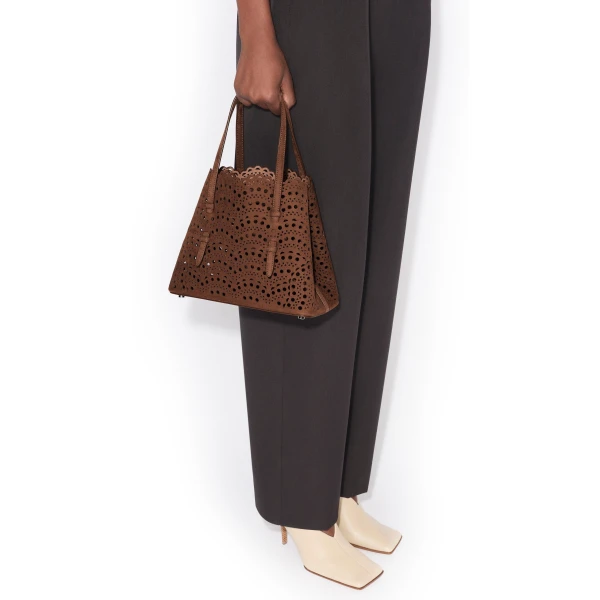 Alaïa Mina 25 In Nubuck - Alaia Bags - Laser Cut Luxury - Shop at Coveti