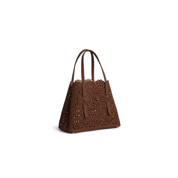 Alaïa Mina 25 In Nubuck - Alaia Bags - Laser Cut Luxury - Shop at Coveti