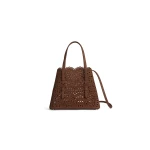 Alaïa Mina 25 In Nubuck - Alaia Bags - Laser Cut Luxury - Shop at Coveti