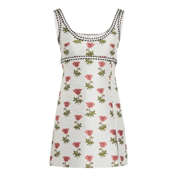 Giambattista Valli Mini Blue Floral Jacquard Dress - Giambattista Valli Dresses - Romantic Couture - Shop at Coveti