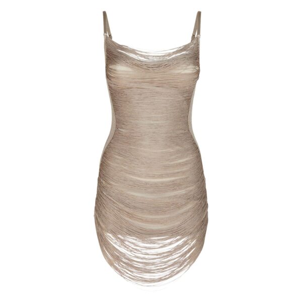 The Attico Mini Dress Silver - The Attico Dresses - Designed by Gilda Ambrosio & Giorgia Tordini - Shop at Coveti
