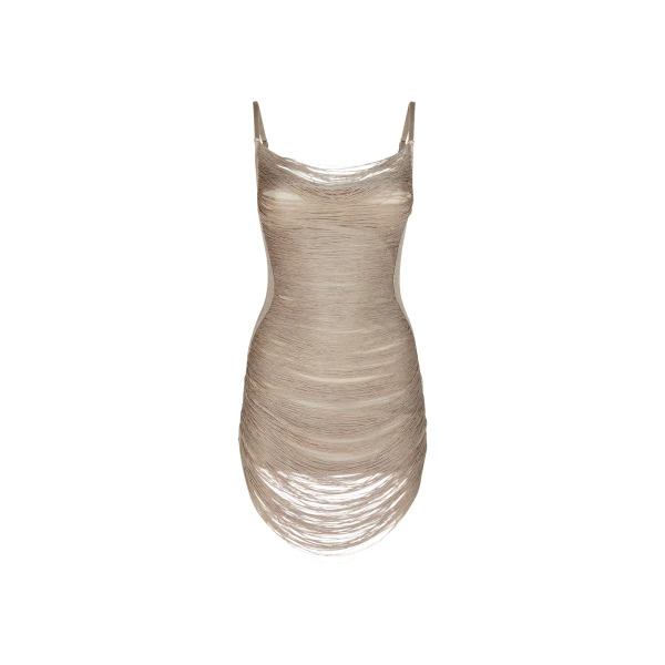 The Attico Mini Dress Silver