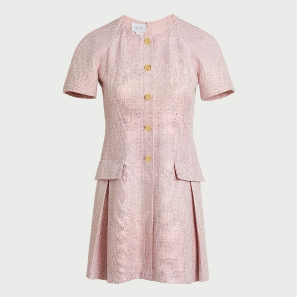 Giambattista Valli Mini Pink Iridescent Tweed Dress - Giambattista Valli Dresses - Romantic Couture - Shop at Coveti
