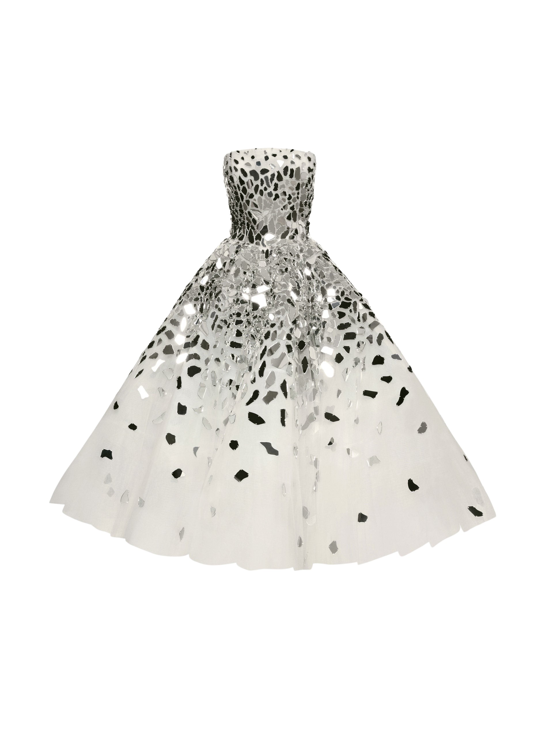 Oscar de la Renta Mirrored Mosaic Cocktail Dress