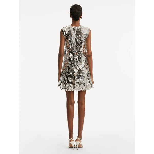 Oscar de la Renta Mirrored Mosaic Shift Dress - Oscar de la Renta Dresses - American Couture - Shop at Coveti