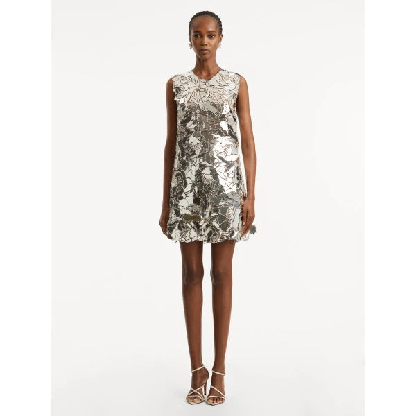 Oscar de la Renta Mirrored Mosaic Shift Dress - Oscar de la Renta Dresses - American Couture - Shop at Coveti