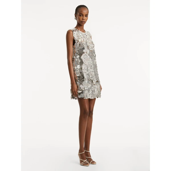 Oscar de la Renta Mirrored Mosaic Shift Dress - Oscar de la Renta Dresses - American Couture - Shop at Coveti