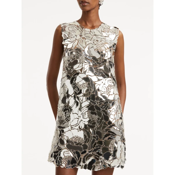 Oscar de la Renta Mirrored Mosaic Shift Dress - Oscar de la Renta Dresses - American Couture - Shop at Coveti