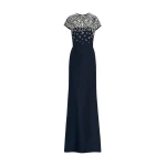 Oscar de la Renta Mosaic Crystal Embroidered Cady Gown - Oscar de la Renta Dresses - American Couture - Shop at Coveti