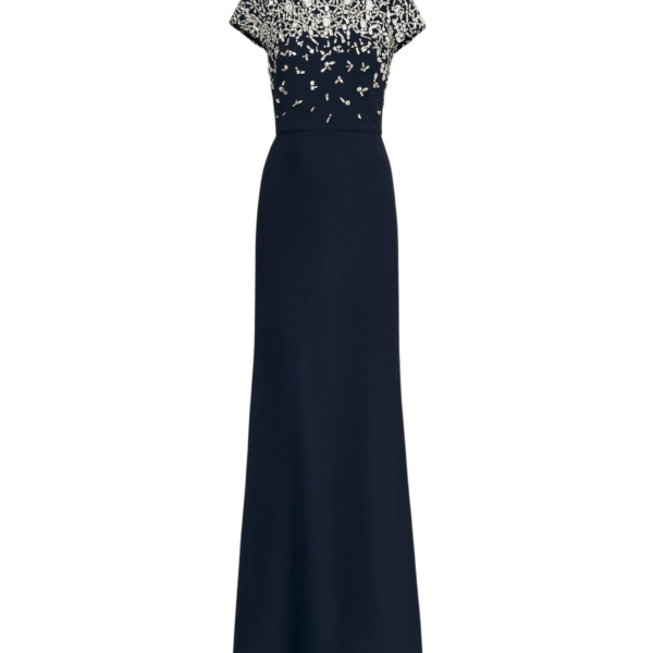 Oscar de la Renta Mosaic Crystal Embroidered Cady Gown - Oscar de la Renta Dresses - American Couture - Shop at Coveti