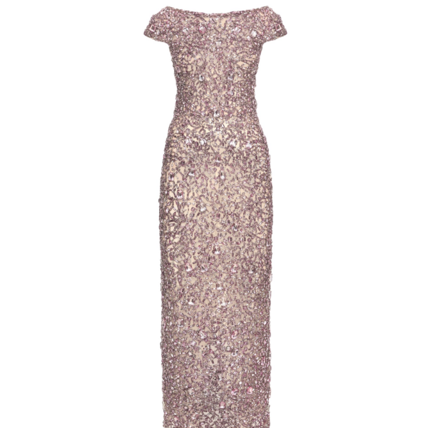 Oscar de la Renta Mosaic Crystal Embroidered Gown - Oscar de la Renta Dresses - American Couture - Shop at Coveti