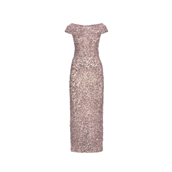 Oscar de la Renta Mosaic Crystal Embroidered Gown - Oscar de la Renta Dresses - American Couture - Shop at Coveti