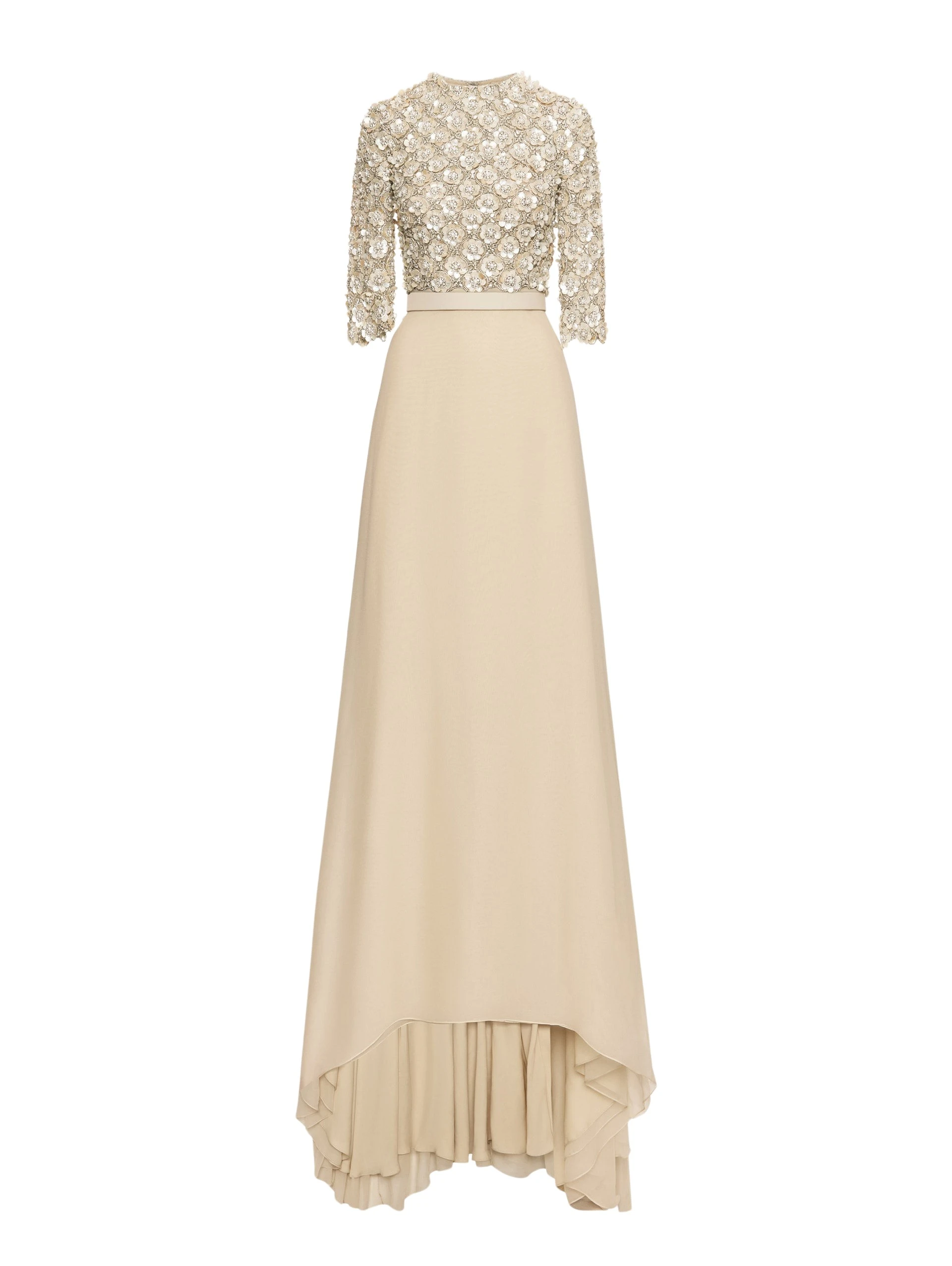 Mother-of-Pearl-Embroidered-Gown-Oscar-de-la-Renta-Dresses17855_nobg Oscar de la Renta Mother of Pearl Embroidered Gown - Oscar de la Renta Dresses - American Couture - Shop at Coveti