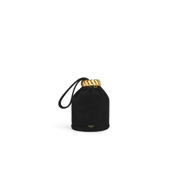 Alaïa Motion Bracelet Bag In Suede - Alaia Bags - Laser Cut Luxury - Shop at Coveti