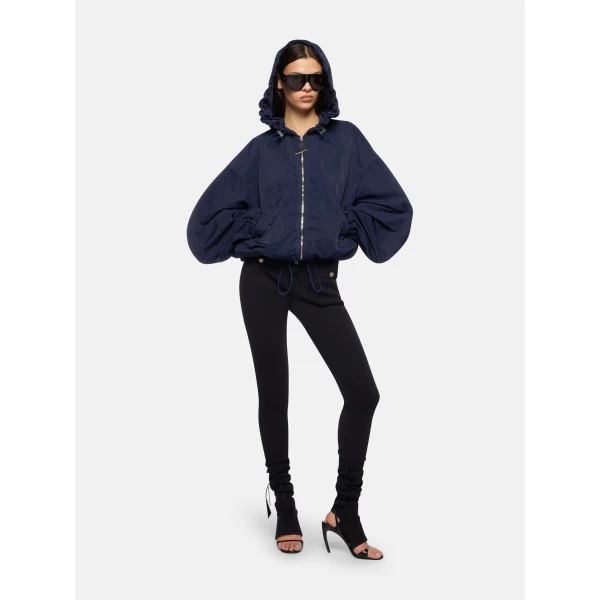 The Attico Navy Blue Bomber Jacket, view 2