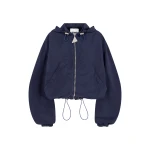 The Attico Navy Blue Bomber - The Attico Jackets - Designed by Gilda Ambrosio & Giorgia Tordini - Shop at Coveti