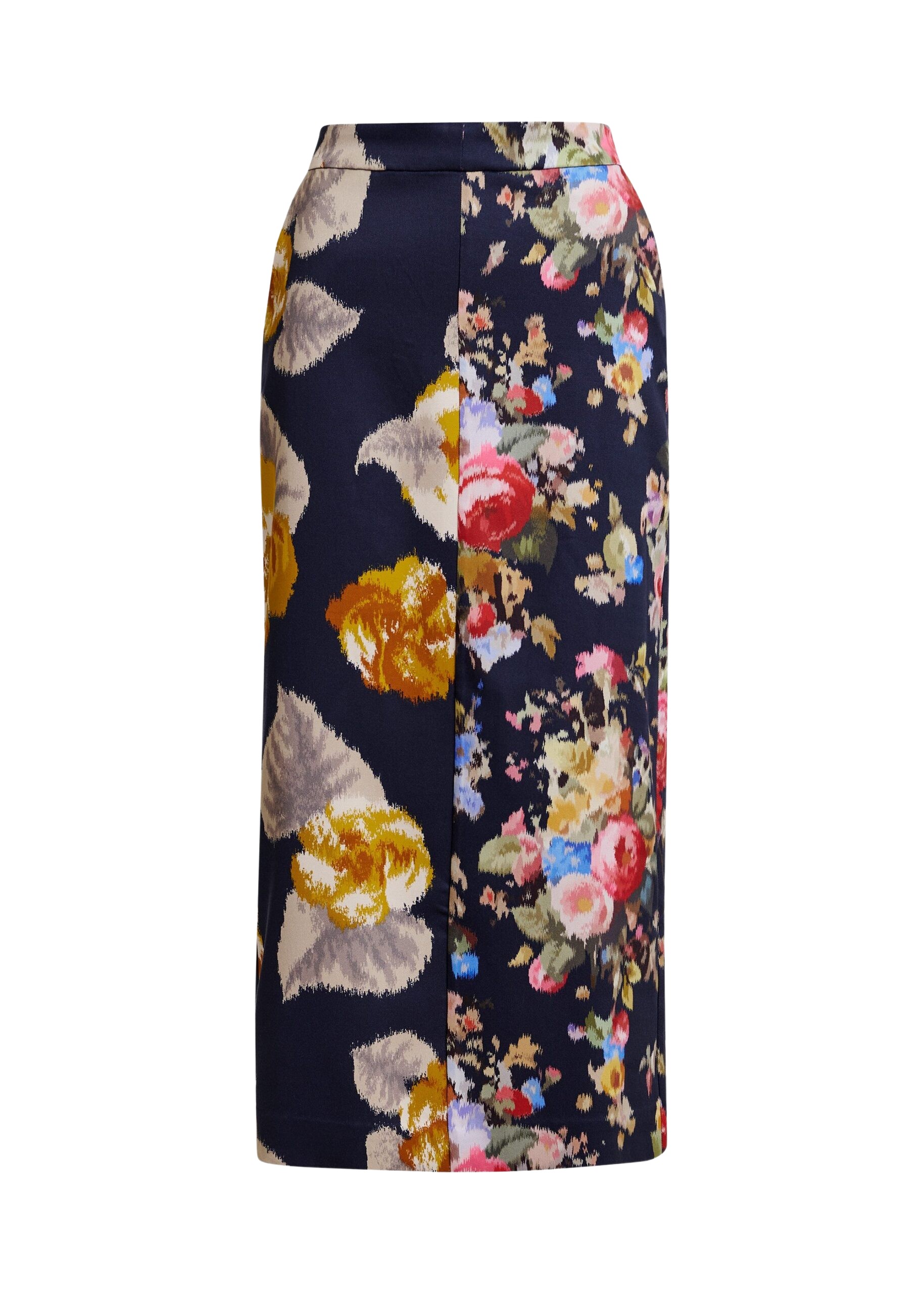 Essentiel Antwerp Navy and multicolor dual floral print maxi skirt