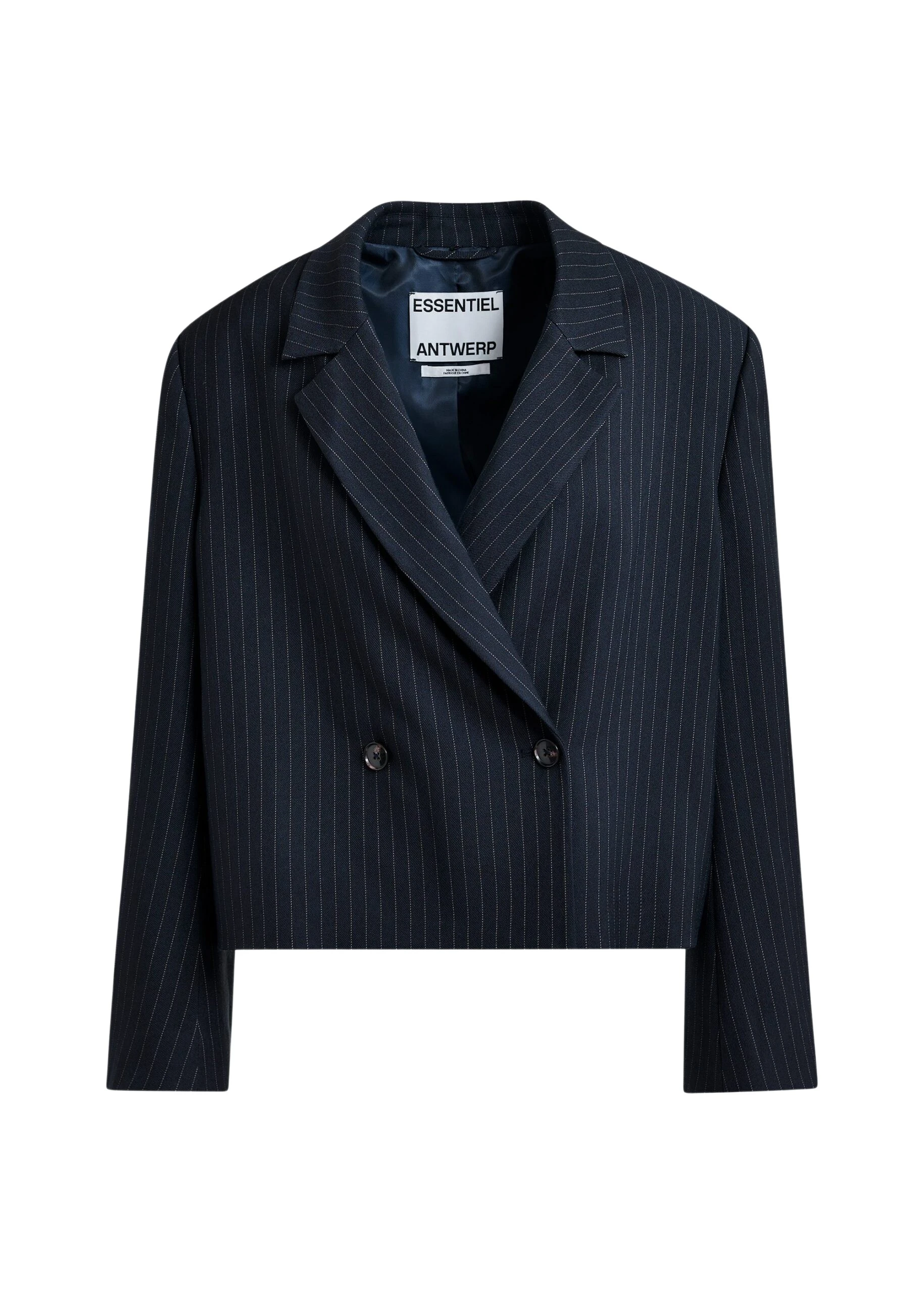 Navy-and-white-pinstripe-cropped-blazer-Essentiel-Antwerp-Jackets-scaled72461_nobg Essentiel Antwerp Navy and white pinstripe cropped blazer - Essentiel Antwerp Jackets - Colorful Belgian Design - Shop at Coveti