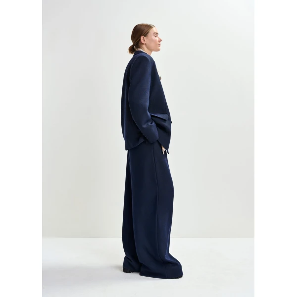 Essentiel Antwerp Navy double-breasted blazer, view 4