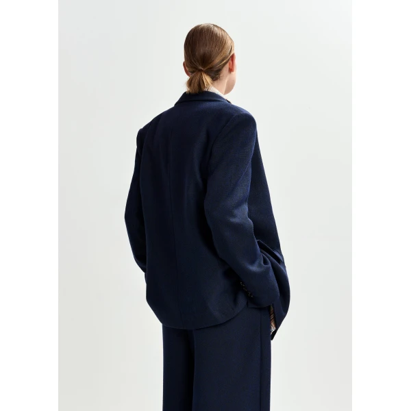 Essentiel Antwerp Navy double-breasted blazer, view 5
