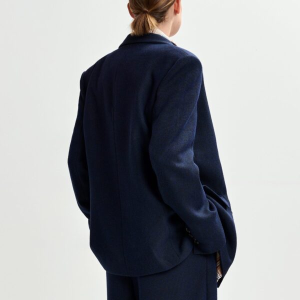Essentiel Antwerp Navy double-breasted blazer - Essentiel Antwerp Jackets - Colorful Belgian Design - Shop at Coveti