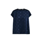 Essentiel Antwerp Navy polkadot top with cap sleeves - Essentiel Antwerp Tops - Colorful Belgian Design - Shop at Coveti