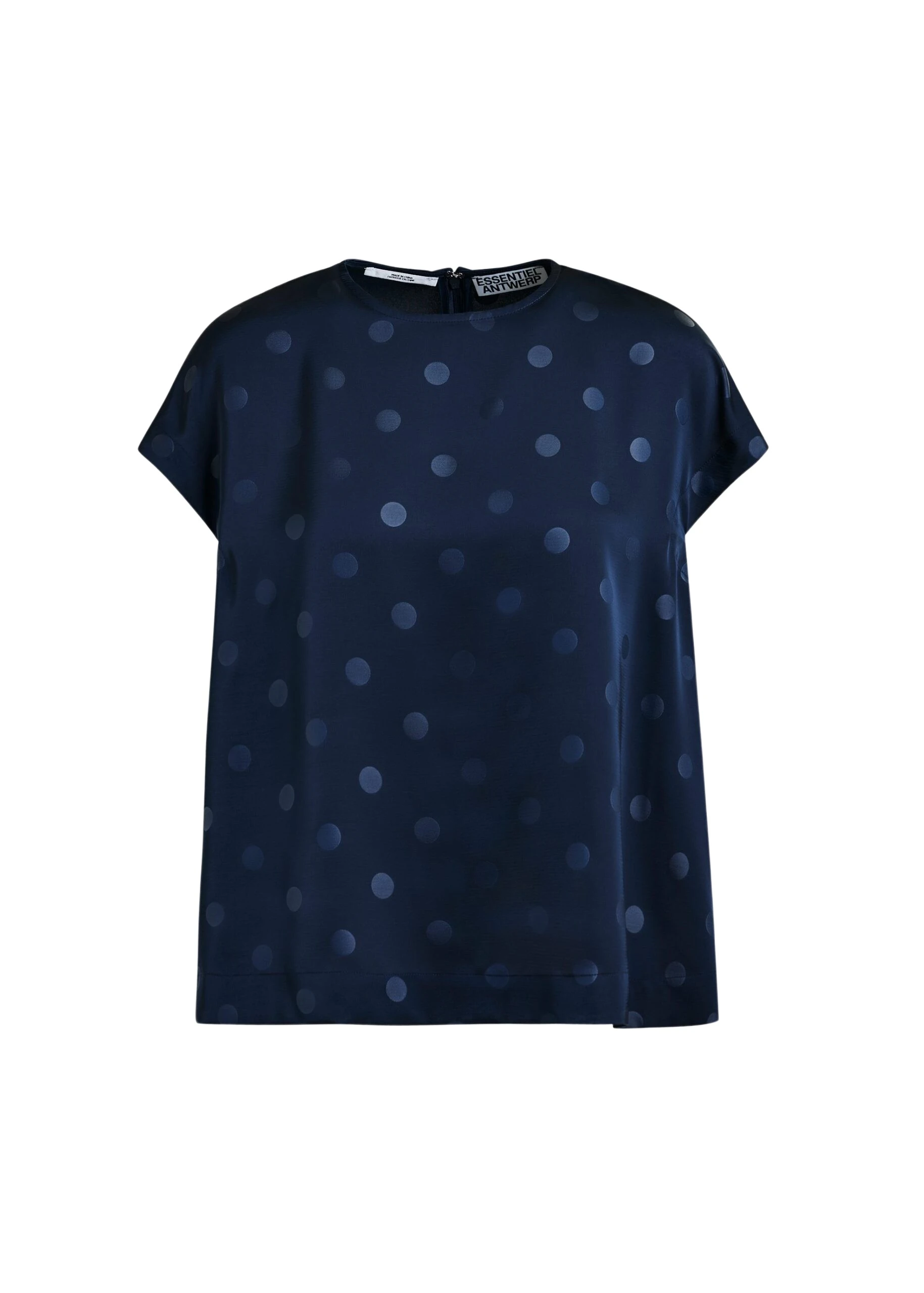 Navy-polkadot-top-with-cap-sleeves-Essentiel-Antwerp-Tops-scaled80764_nobg Essentiel Antwerp Navy polkadot top with cap sleeves - Essentiel Antwerp Tops - Colorful Belgian Design - Shop at Coveti