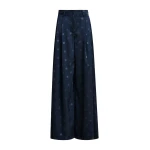 Essentiel Antwerp Navy printed wide-leg pants - Essentiel Antwerp Pants - Colorful Belgian Design - Shop at Coveti