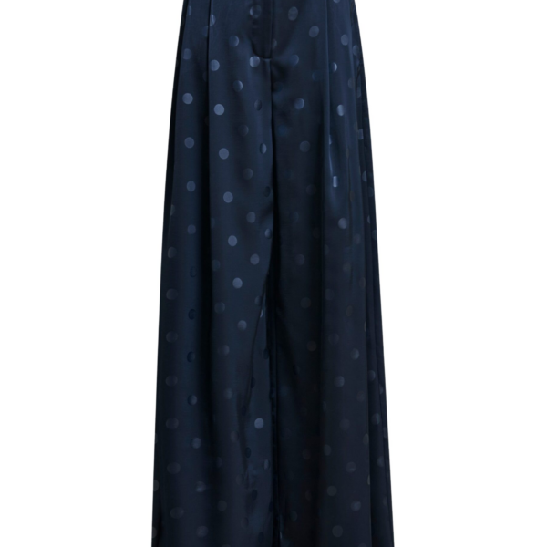 Essentiel Antwerp Navy printed wide-leg pants - Essentiel Antwerp Pants - Colorful Belgian Design - Shop at Coveti