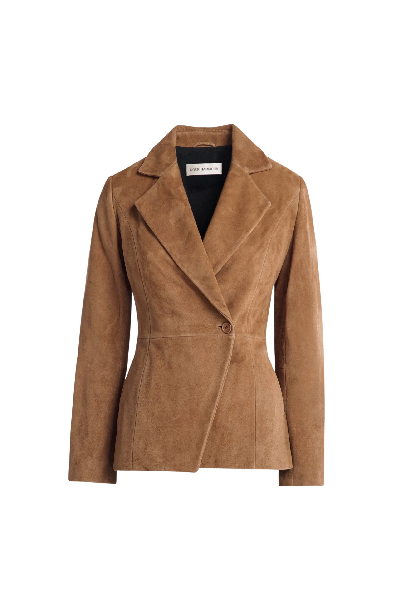 Nour Hammour 90s Blazer Tailored Suede Blazer