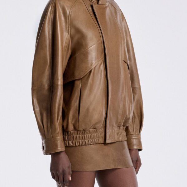 Nour Hammour Jackets Color | Ariste Fluid Leather Jacket luxury leather Jackets from Coveti