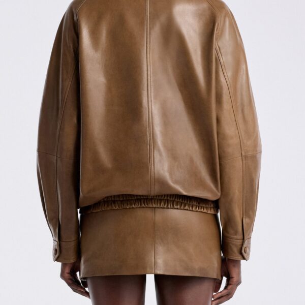 Nour Hammour Jackets Color | Ariste Fluid Leather Jacket luxury leather Jackets from Coveti