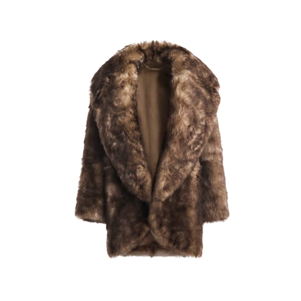 Nour Hammour Coats Color | Aurora Sumptuous Shearling Coat luxury leather Coats from Coveti