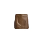 Nour Hammour Skirts Color | Avery Skirt Ultra Mini Leather Skirt luxury leather Skirts from Coveti