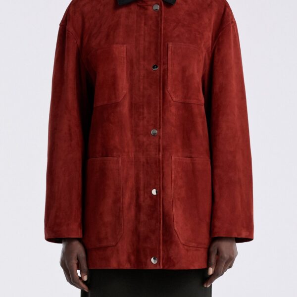 Nour Hammour Jackets Color | Barn Modern Suede Jacket luxury leather Jackets from Coveti