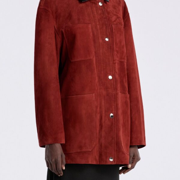 Nour Hammour Jackets Color | Barn Modern Suede Jacket luxury leather Jackets from Coveti