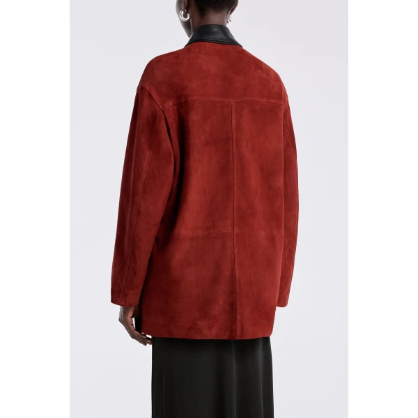 Nour Hammour Barn Modern Suede Jacket, view 4