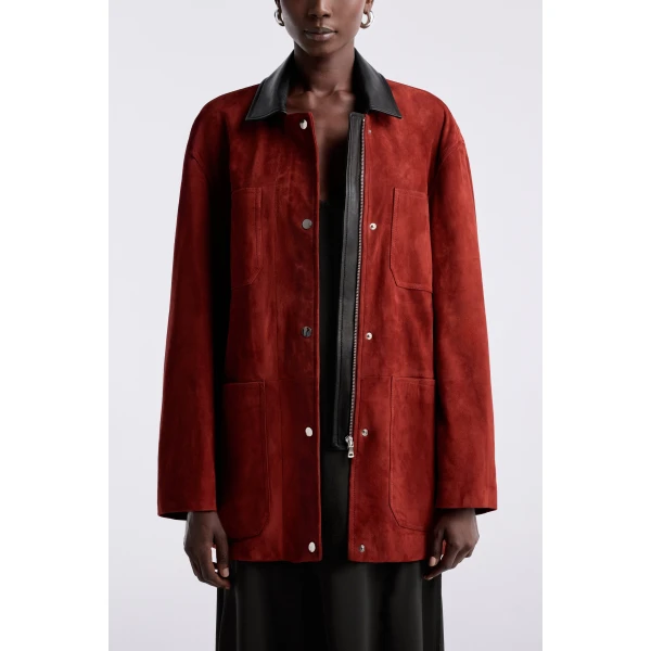 Nour Hammour Barn Modern Suede Jacket, view 5