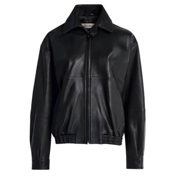 Nour Hammour Jackets Color | Doran Refined Bomber Jacket luxury leather Jackets from Coveti