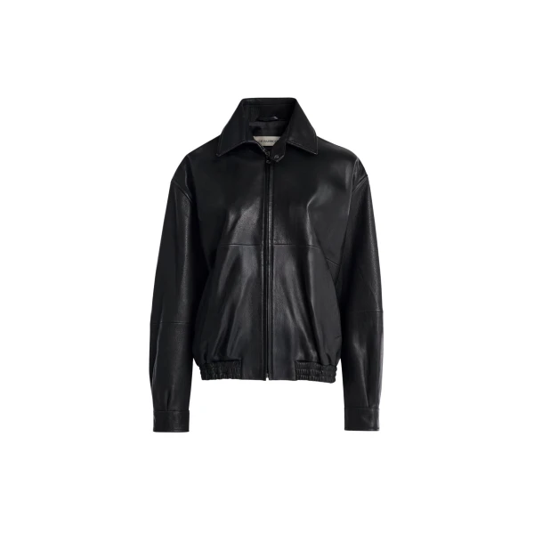 Nour Hammour Jackets Color | Doran Refined Bomber Jacket luxury leather Jackets from Coveti