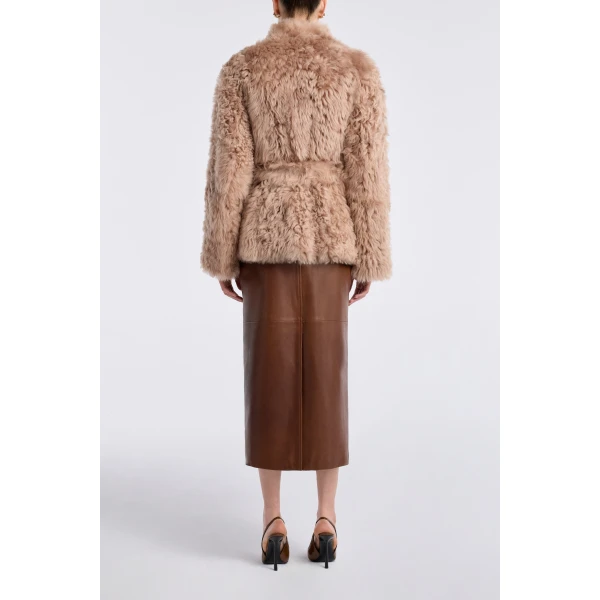 Nour Hammour Elsa Ladylike Shearling Coat, view 5