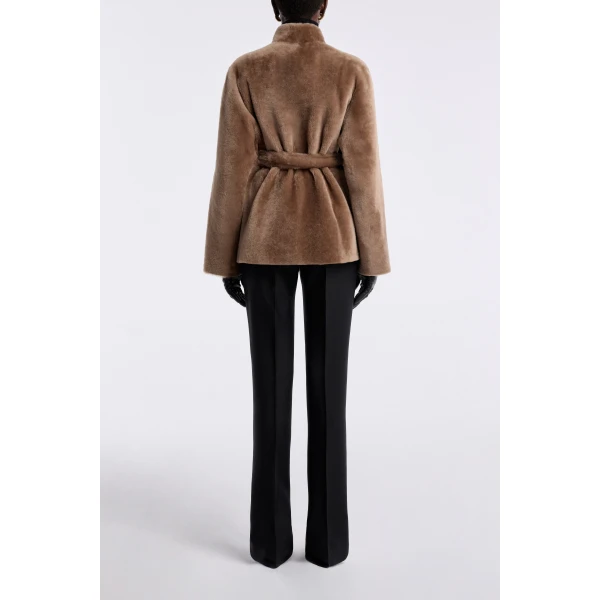 Nour Hammour Elsa Merinos Ladylike Shearling Coat, view 4