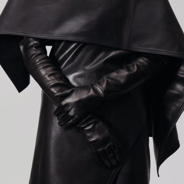 Nour Hammour Gloves Color | Extra Long Gloves Butter Soft Leather Gloves luxury leather Gloves from Coveti