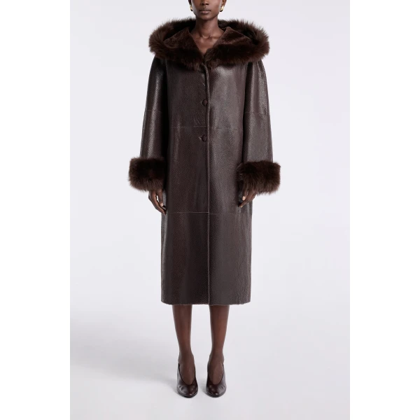 Nour Hammour Gancin Lavish Winter Coat, view 2