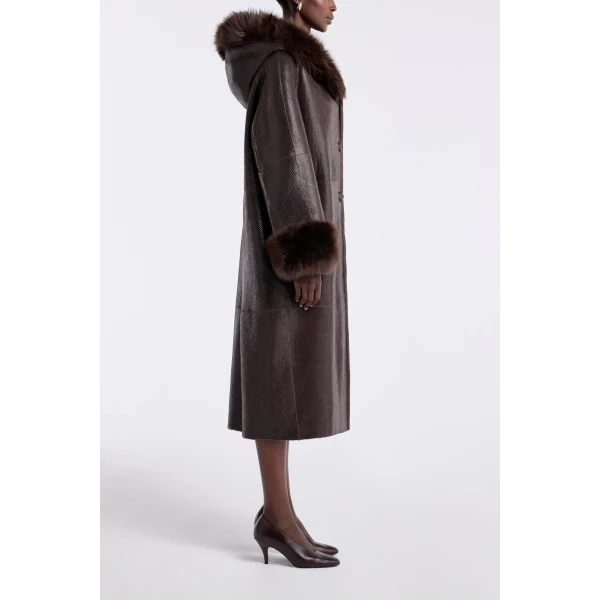 Nour Hammour Gancin Lavish Winter Coat, view 3