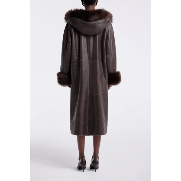 Nour Hammour Gancin Lavish Winter Coat, view 4